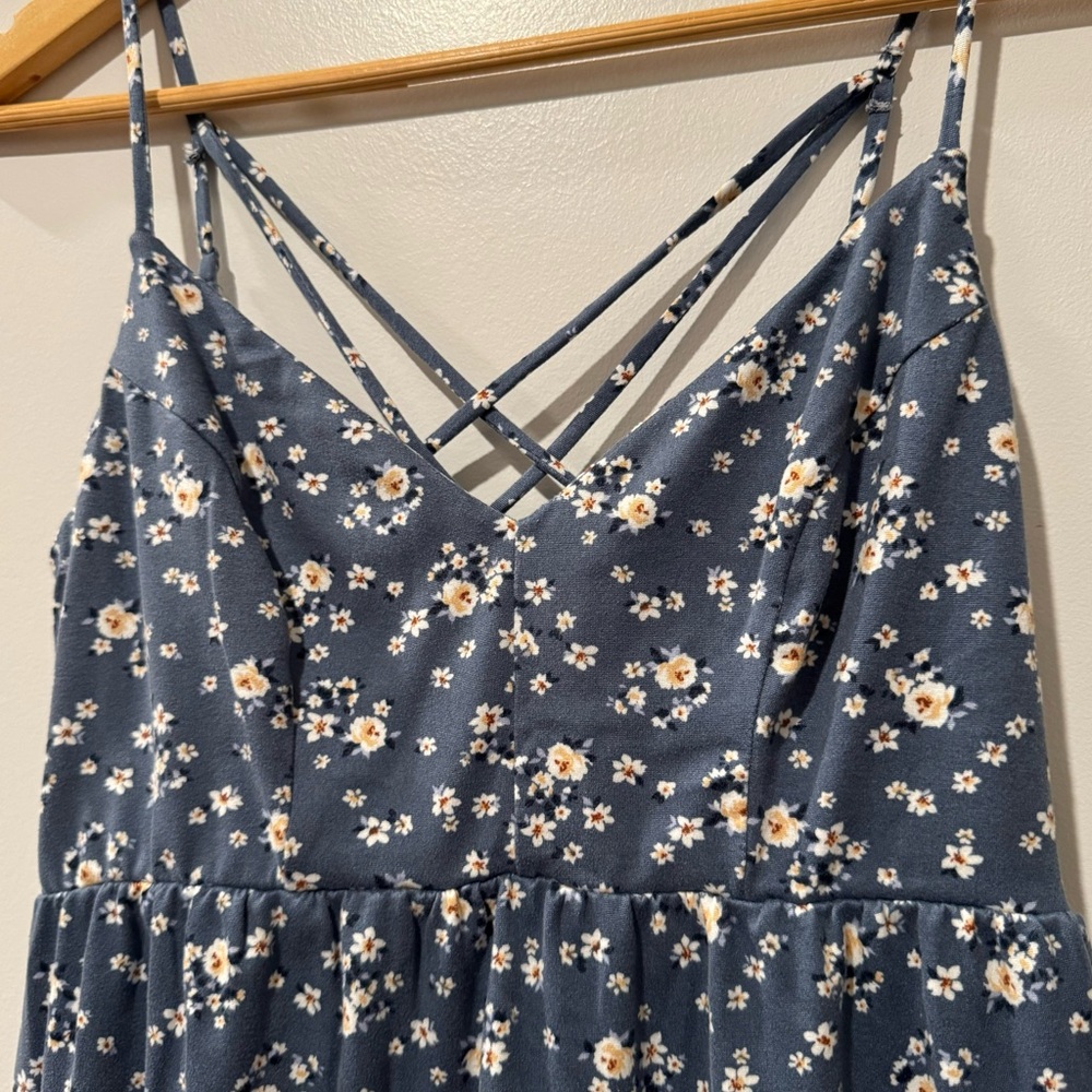 NINE BRITTON Lizzy Maternity Brushed Knit Dress XS Blue Floral - Picture 7 of 14